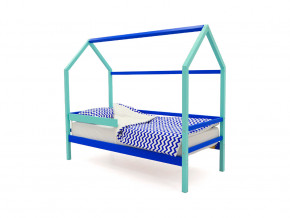 Кровать-домик Svogen с бортиком мятно-синий в Добрянке - dobryanka.magazinmebel.ru | фото - изображение 1