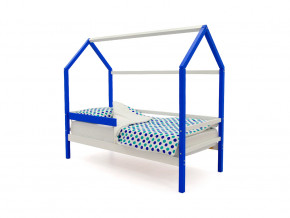 Кровать-домик Svogen с бортиком сине-белый в Добрянке - dobryanka.magazinmebel.ru | фото - изображение 1