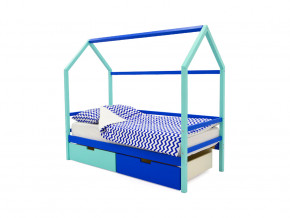 Кровать-домик Svogen с ящиками мятно-синий в Добрянке - dobryanka.magazinmebel.ru | фото