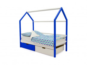 Кровать-домик Svogen с ящиками сине-белый в Добрянке - dobryanka.magazinmebel.ru | фото - изображение 1