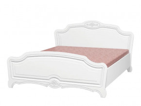 Кровать двойная 1400 Лотос Лак белый в Добрянке - dobryanka.magazinmebel.ru | фото