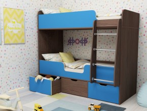Кровать двухъярусная Малыш двойняшка бодега-голубой в Добрянке - dobryanka.magazinmebel.ru | фото