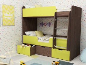 Кровать двухъярусная Малыш двойняшка бодега-лайм в Добрянке - dobryanka.magazinmebel.ru | фото