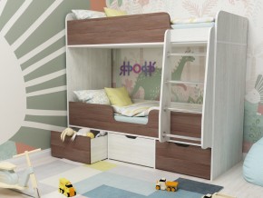 Кровать двухъярусная Малыш двойняшка винтерберг-бодега в Добрянке - dobryanka.magazinmebel.ru | фото