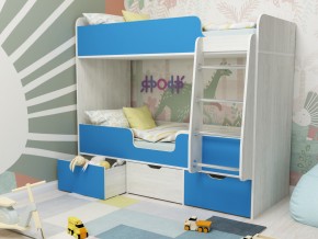 Кровать двухъярусная Малыш двойняшка винтерберг-голубой в Добрянке - dobryanka.magazinmebel.ru | фото - изображение 1