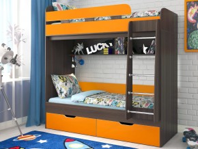 Кровать двухъярусная Юниор 5 Бодего-Оранжевый в Добрянке - dobryanka.magazinmebel.ru | фото