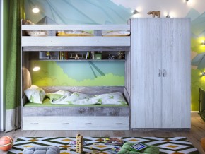 Кровать двухъярусная Юта 2 со шкафом в Добрянке - dobryanka.magazinmebel.ru | фото