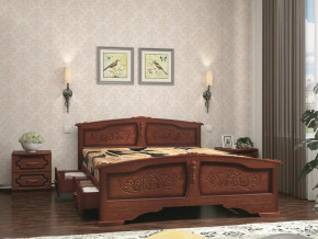 Кровать Елена с 2-мя ящиками 1400 Орех в Добрянке - dobryanka.magazinmebel.ru | фото - изображение 2