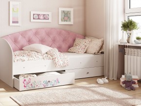 Кровать Эльза Белый-розовый в Добрянке - dobryanka.magazinmebel.ru | фото