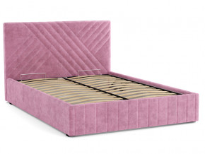 Кровать Гамма 1400 с основанием велюр тенерифе розовый в Добрянке - dobryanka.magazinmebel.ru | фото - изображение 2