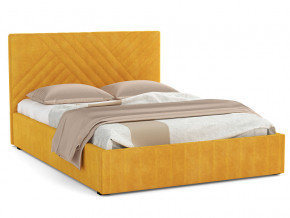 Кровать Гамма 1600 с основанием велюр тенерифе куркума в Добрянке - dobryanka.magazinmebel.ru | фото - изображение 1