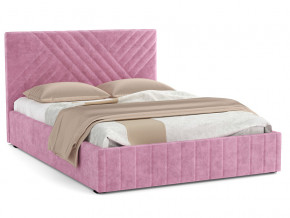 Кровать Гамма 1600 с основанием велюр тенерифе розовый в Добрянке - dobryanka.magazinmebel.ru | фото - изображение 1