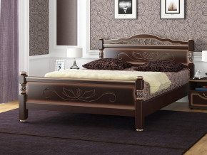 Кровать Карина-5 900 Орех тёмный с тонировкой в Добрянке - dobryanka.magazinmebel.ru | фото