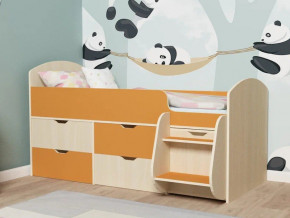 Кровать Малыш-7 Дуб-Оранжевый в Добрянке - dobryanka.magazinmebel.ru | фото