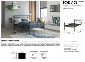 Кровать одинарная 42.25-01 Токио в Добрянке - dobryanka.magazinmebel.ru | фото - изображение 2