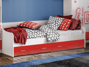 Кровать с ящиками Вега Алфавит Красный в Добрянке - dobryanka.magazinmebel.ru | фото - изображение 1
