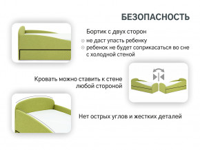 Кровать с ящиком Letmo авокадо (рогожка) в Добрянке - dobryanka.magazinmebel.ru | фото - изображение 12