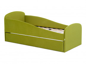 Кровать с ящиком Letmo оливковый (велюр) в Добрянке - dobryanka.magazinmebel.ru | фото - изображение 1