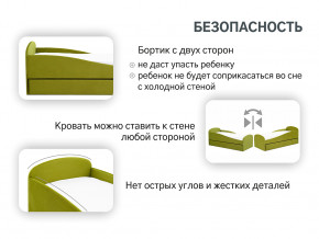 Кровать с ящиком Letmo оливковый (велюр) в Добрянке - dobryanka.magazinmebel.ru | фото - изображение 13