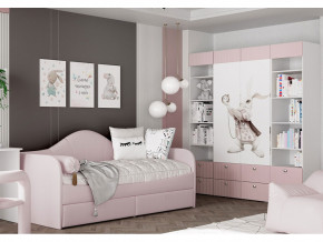 Кровать с мягкой обивкой Алиса ПМ-332.18 велюр розовый в Добрянке - dobryanka.magazinmebel.ru | фото - изображение 3