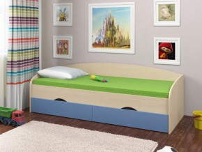 Кровать Соня 2 дуб молочный-голубой в Добрянке - dobryanka.magazinmebel.ru | фото - изображение 1