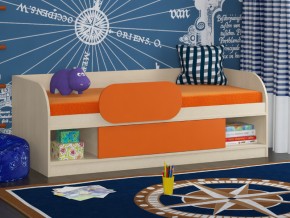 Кровать Соня 4 дуб молочный-оранжевый в Добрянке - dobryanka.magazinmebel.ru | фото - изображение 3
