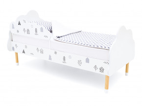 Кровать Stumpa Облако с бортиком рисунок Домики в Добрянке - dobryanka.magazinmebel.ru | фото - изображение 1