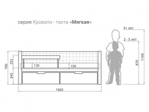 Кровать-тахта мягкая Svogen с ящиками и бортиком белый в Добрянке - dobryanka.magazinmebel.ru | фото - изображение 2