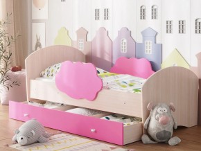 Кровать Тучка с ящиком дуб-розовый в Добрянке - dobryanka.magazinmebel.ru | фото