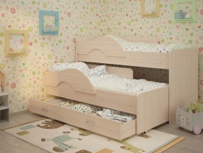 Кровать выкатная Радуга с ящиком 80х160 млечный дуб в Добрянке - dobryanka.magazinmebel.ru | фото