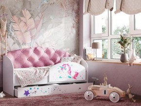 Кровать Звездочка с бортиком Белый-розовый в Добрянке - dobryanka.magazinmebel.ru | фото - изображение 1