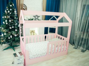 Кроватка-Домик без ящика розовая в Добрянке - dobryanka.magazinmebel.ru | фото