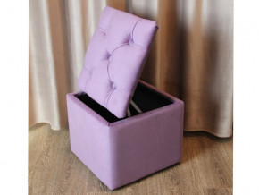 Пуф с каретной стяжкой и ящиком для хранения фиолетовый в Добрянке - dobryanka.magazinmebel.ru | фото - изображение 4