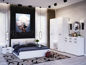 Спальня Нэнси New МДФ Белый глянец холодный, Белый в Добрянке - dobryanka.magazinmebel.ru | фото - изображение 1