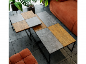 Стол журнальный Фьюжн квадро Дуб американский/серый бетон в Добрянке - dobryanka.magazinmebel.ru | фото - изображение 3