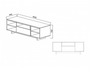 Тумба для ТВА Moderno-1400 Ф6 в Добрянке - dobryanka.magazinmebel.ru | фото - изображение 4