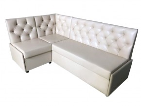 Угловой диван Призма со стяжками белый со спальным местом в Добрянке - dobryanka.magazinmebel.ru | фото