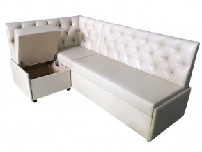 Угловой диван Призма со стяжками белый со спальным местом в Добрянке - dobryanka.magazinmebel.ru | фото - изображение 2