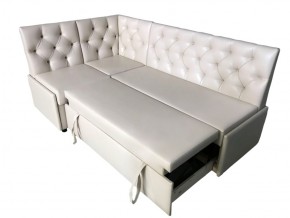 Угловой диван Призма со стяжками белый со спальным местом в Добрянке - dobryanka.magazinmebel.ru | фото - изображение 3