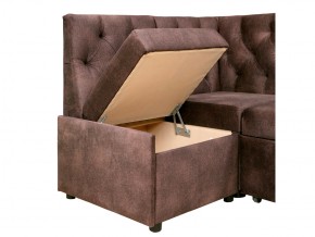 Угловой диван Призма со стяжкми коричневый со спальным местом в Добрянке - dobryanka.magazinmebel.ru | фото - изображение 3