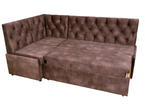 Угловой диван Призма со стяжкми коричневый со спальным местом в Добрянке - dobryanka.magazinmebel.ru | фото - изображение 4